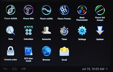 QFX homescreen